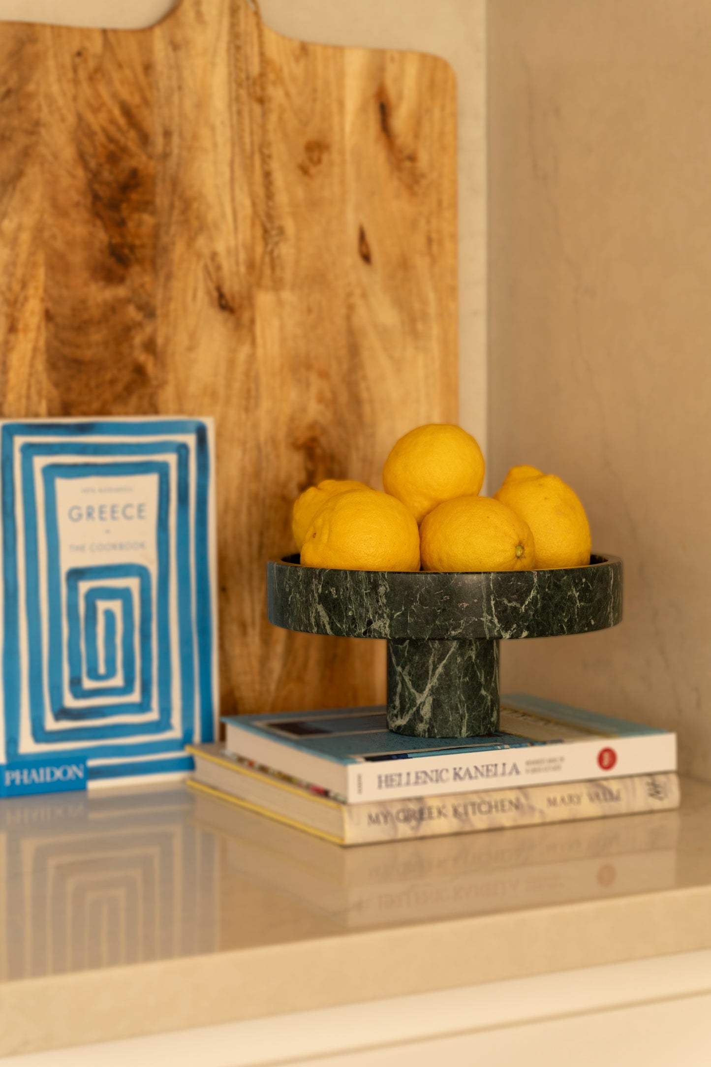 Verde Green Marble Pedestal Bowl