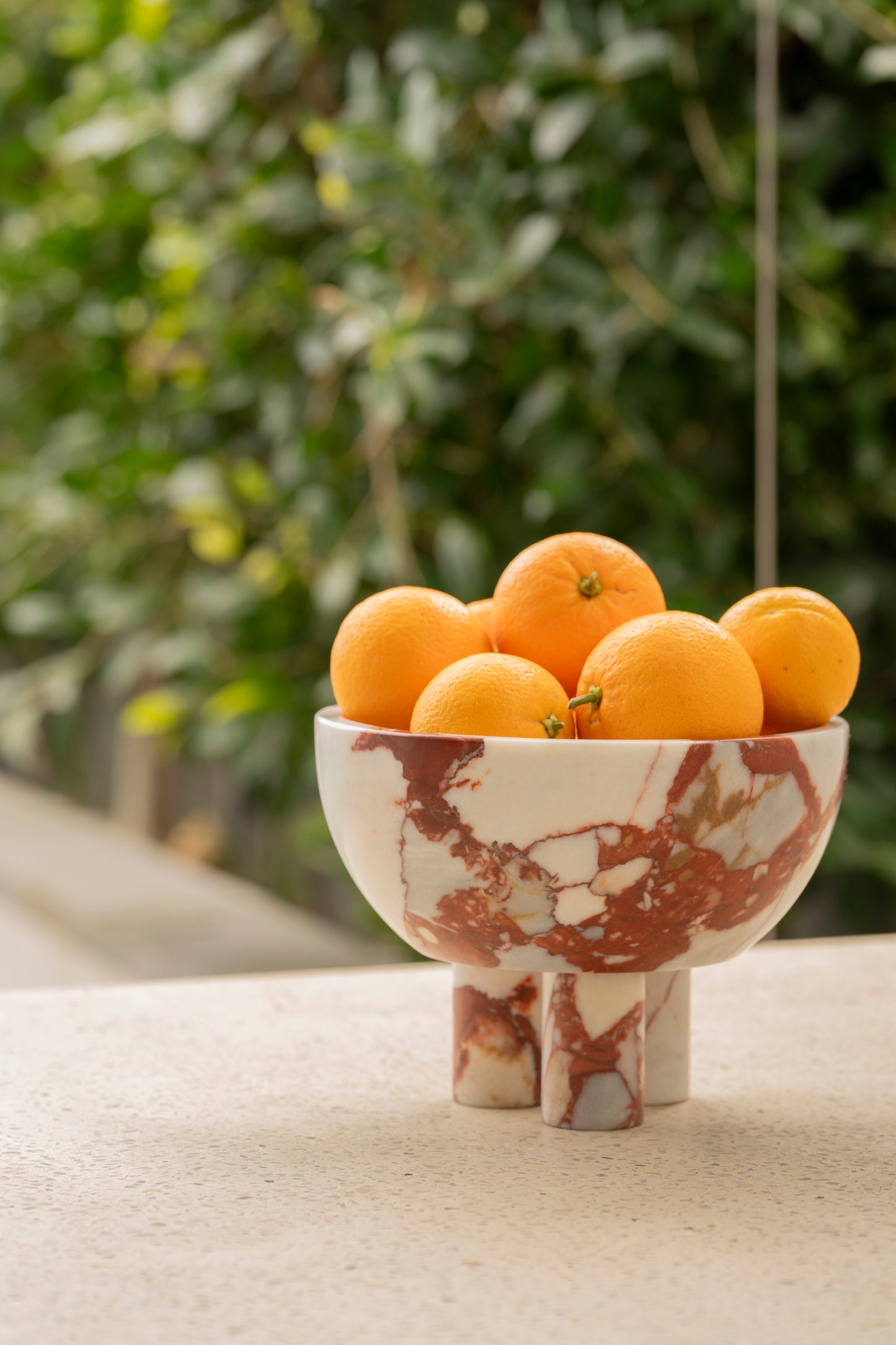 Calacatta Red Trio Leg Bowl