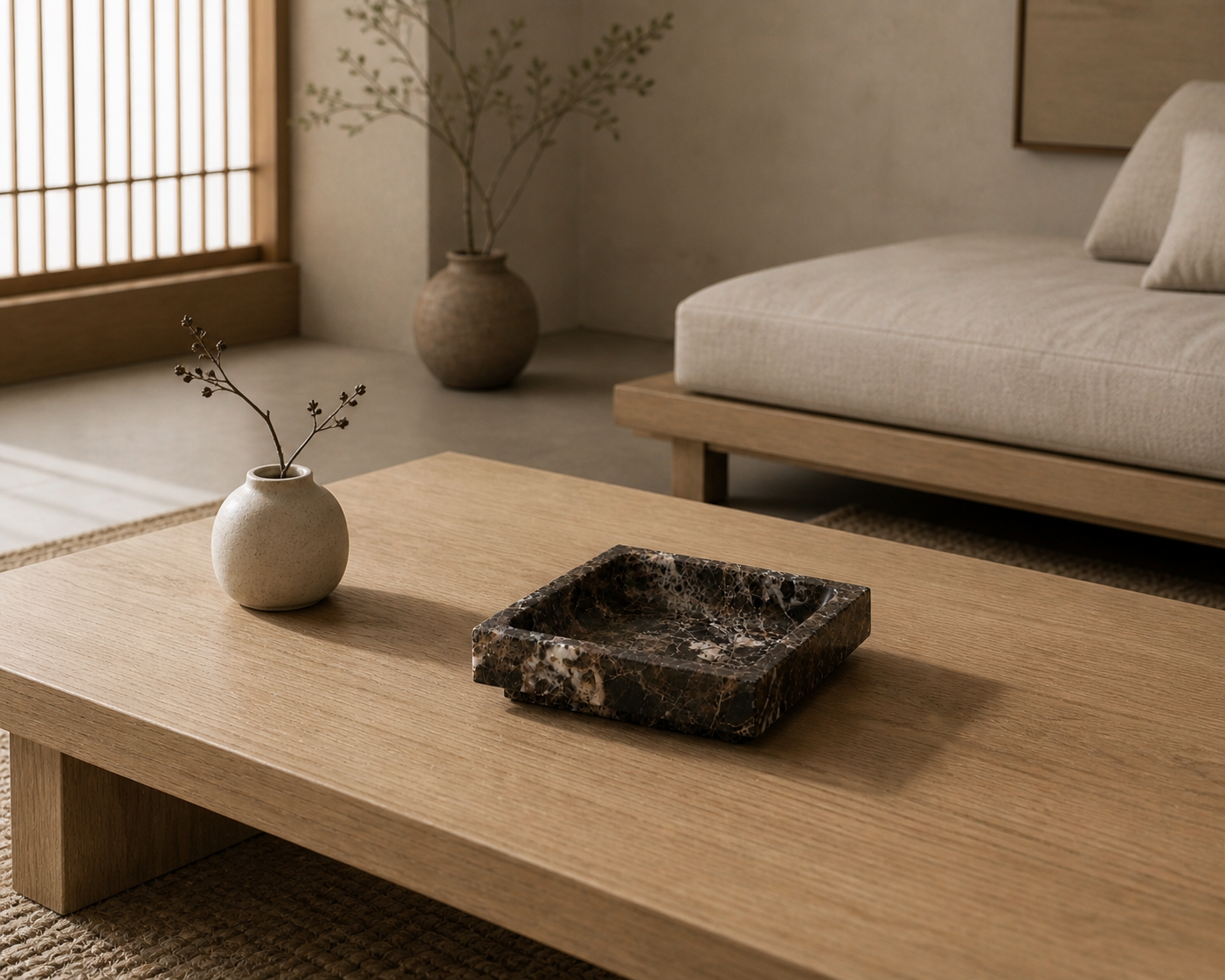 Dark Emperador Square Tray