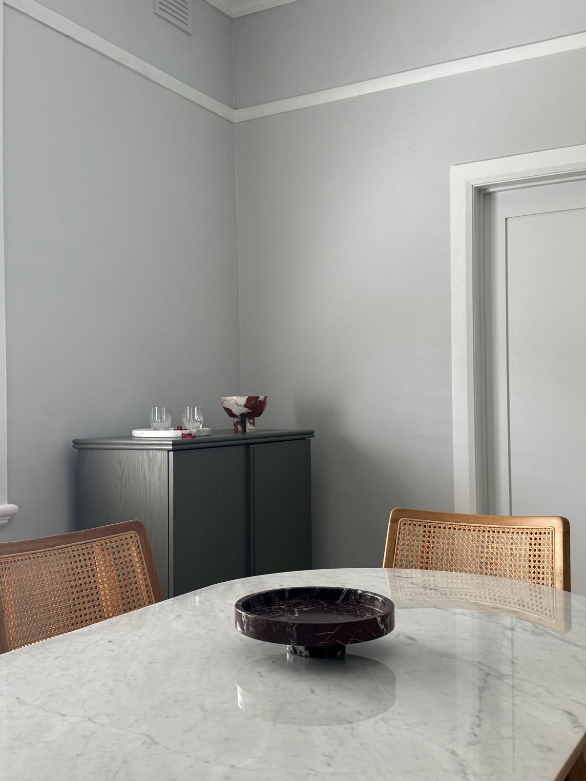 Dark Emperador Marble Pedestal Tray