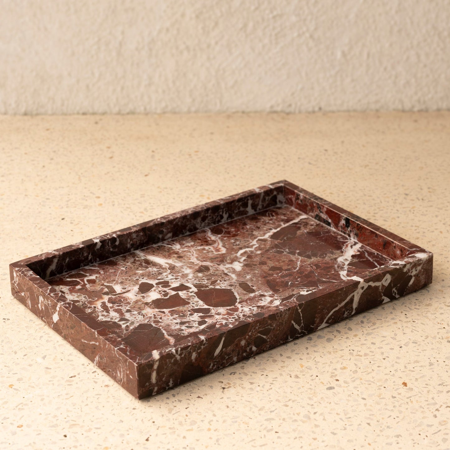 Rosso Levanto Marble Tray