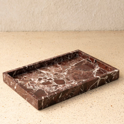 Rosso Levanto Marble Tray