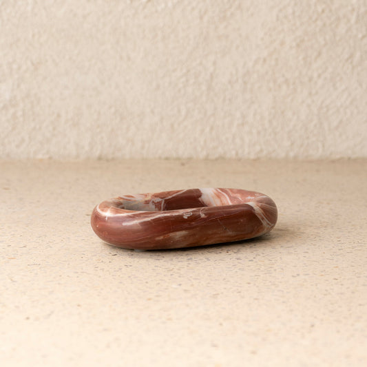 Arabescato Orobico Rosso Marble Tray