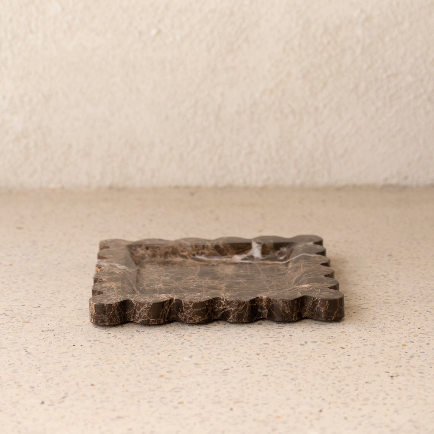 Dark Emperador Scalloped Tray