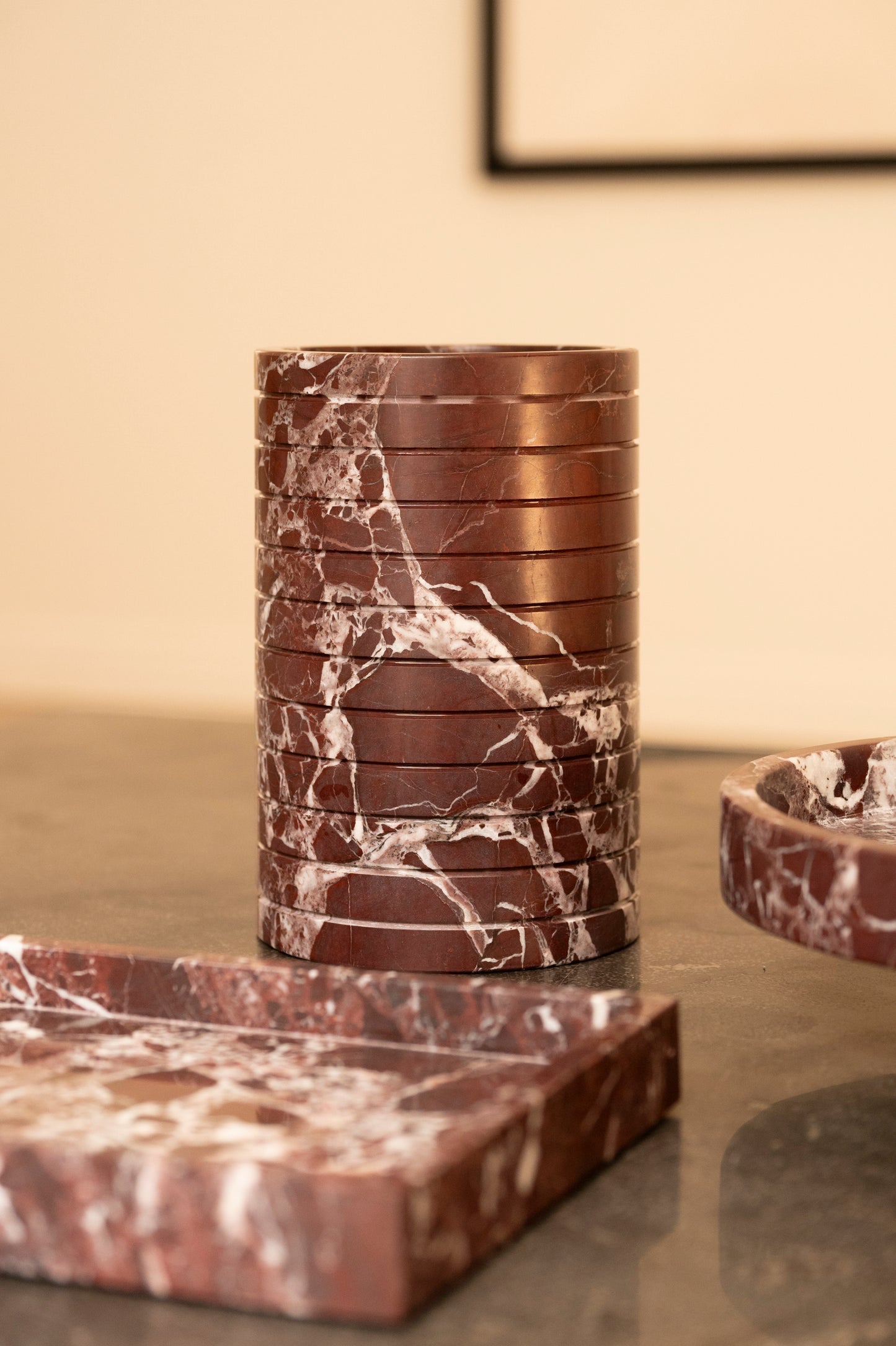 Rosso Levanto Marble Vase