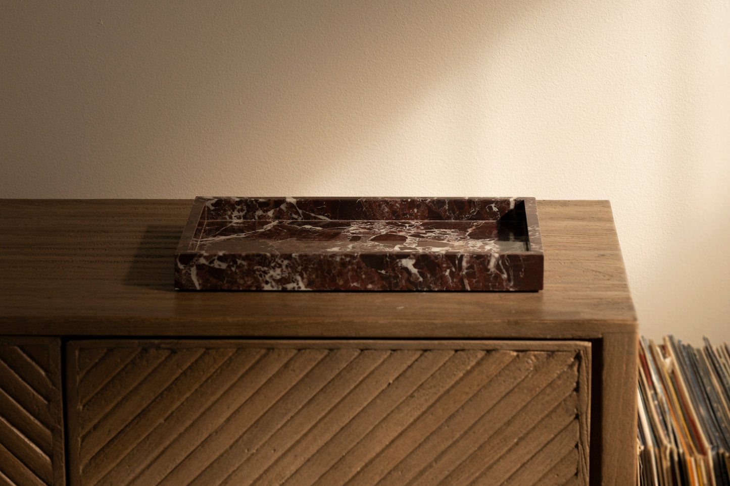 Rosso Levanto Marble Tray