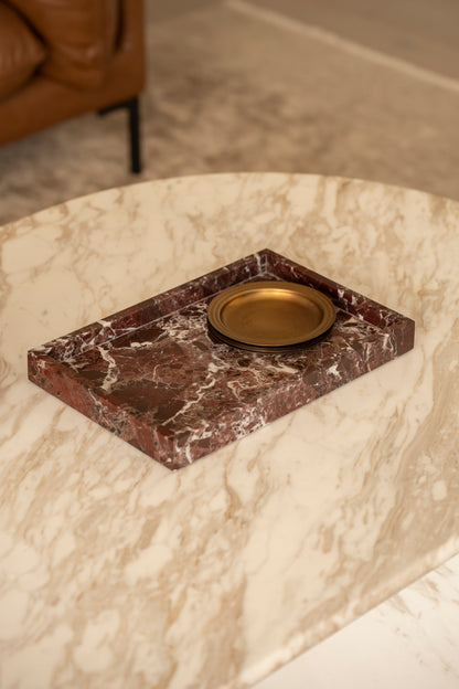 Rosso Levanto Marble Tray