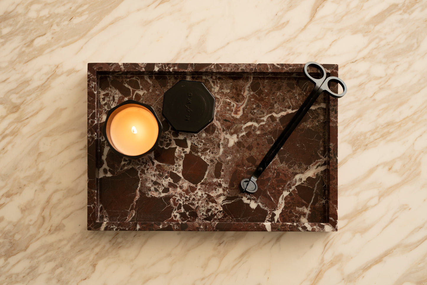 Rosso Levanto Marble Tray