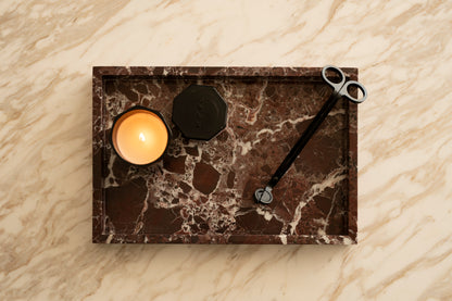 Rosso Levanto Marble Tray
