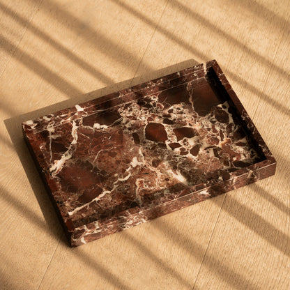 Rosso Levanto Marble Tray