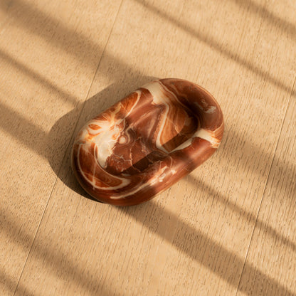 Arabescato Orobico Rosso Marble Tray