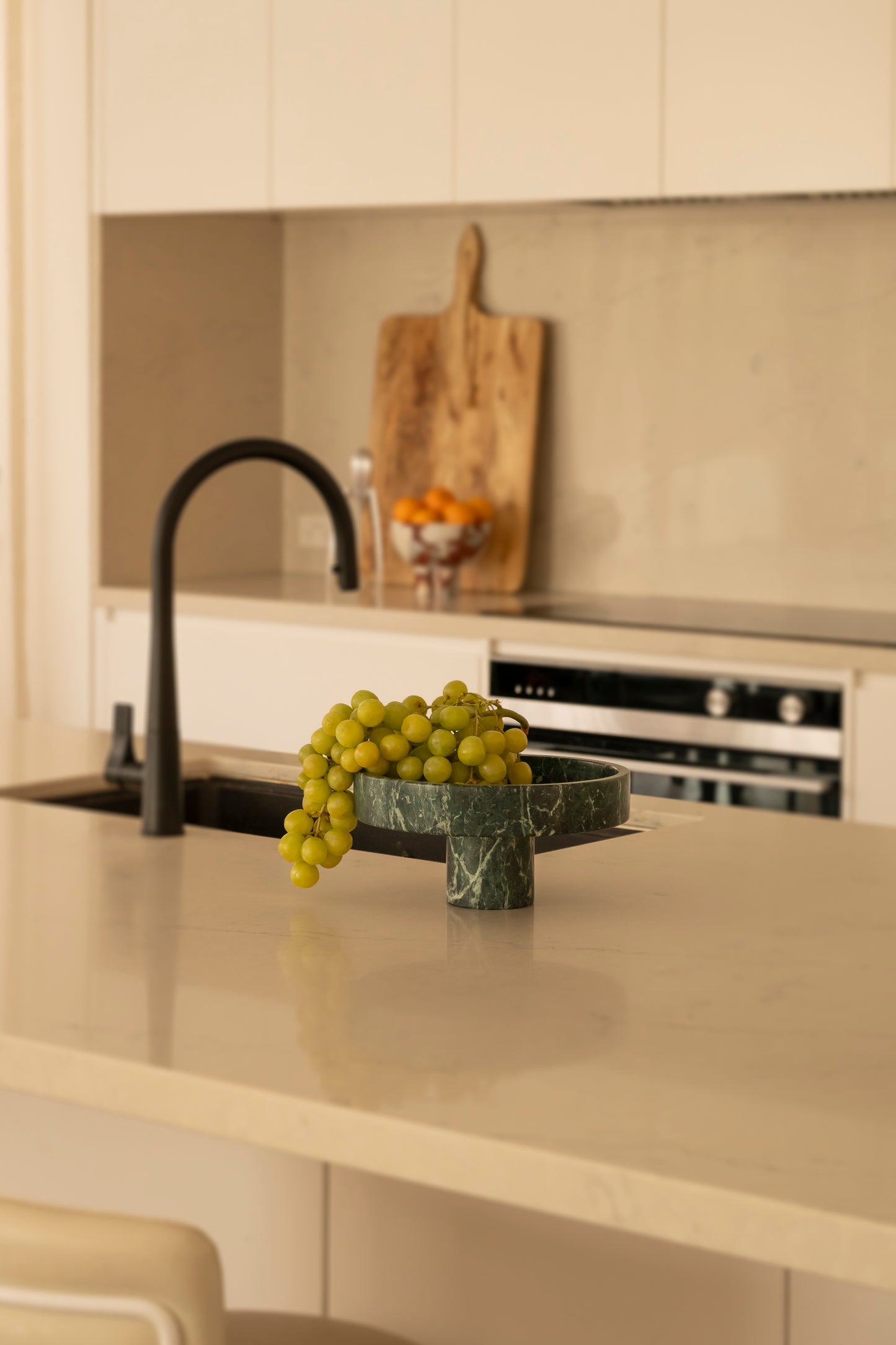 Verde Green Marble Pedestal Bowl