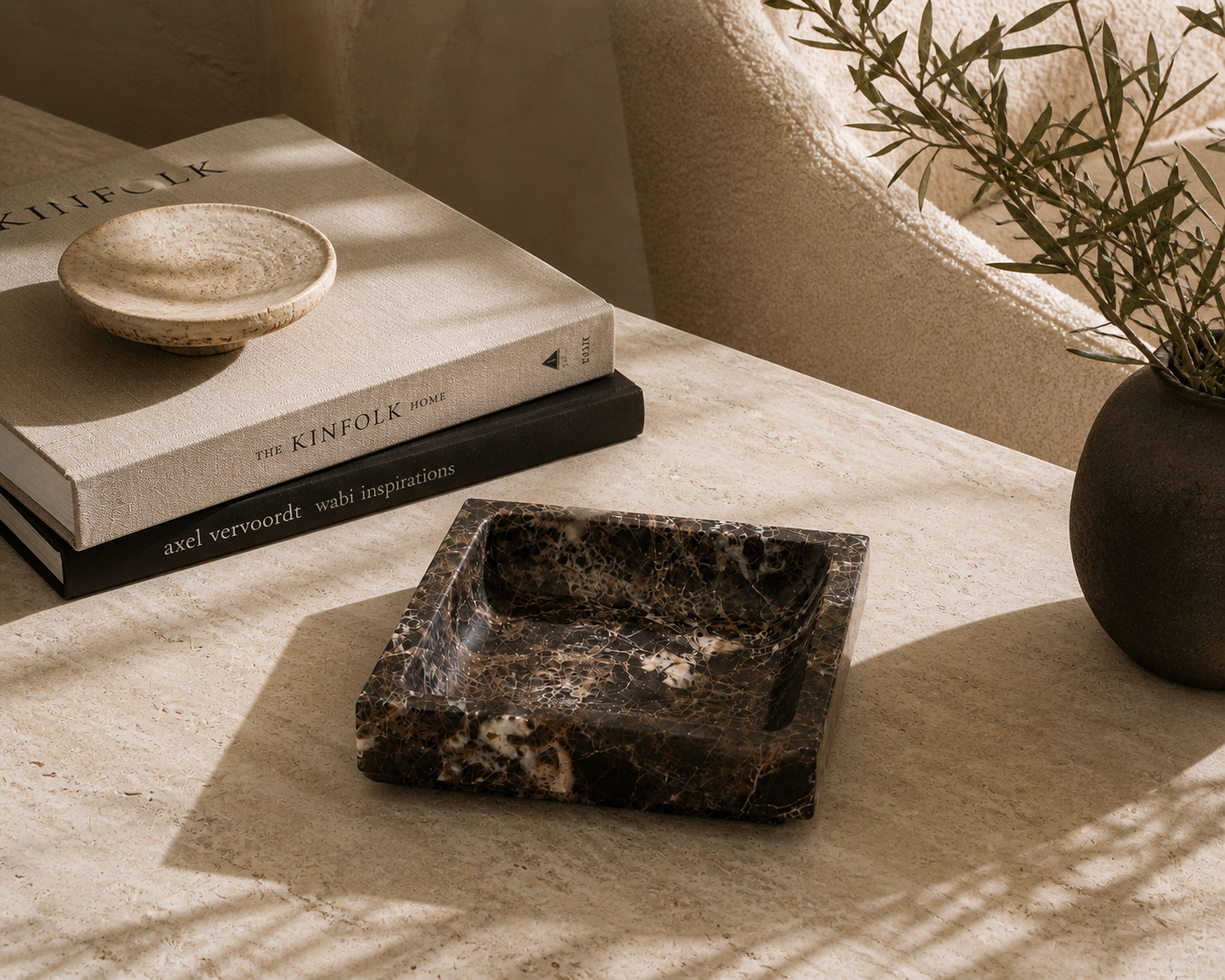 Dark Emperador Square Tray