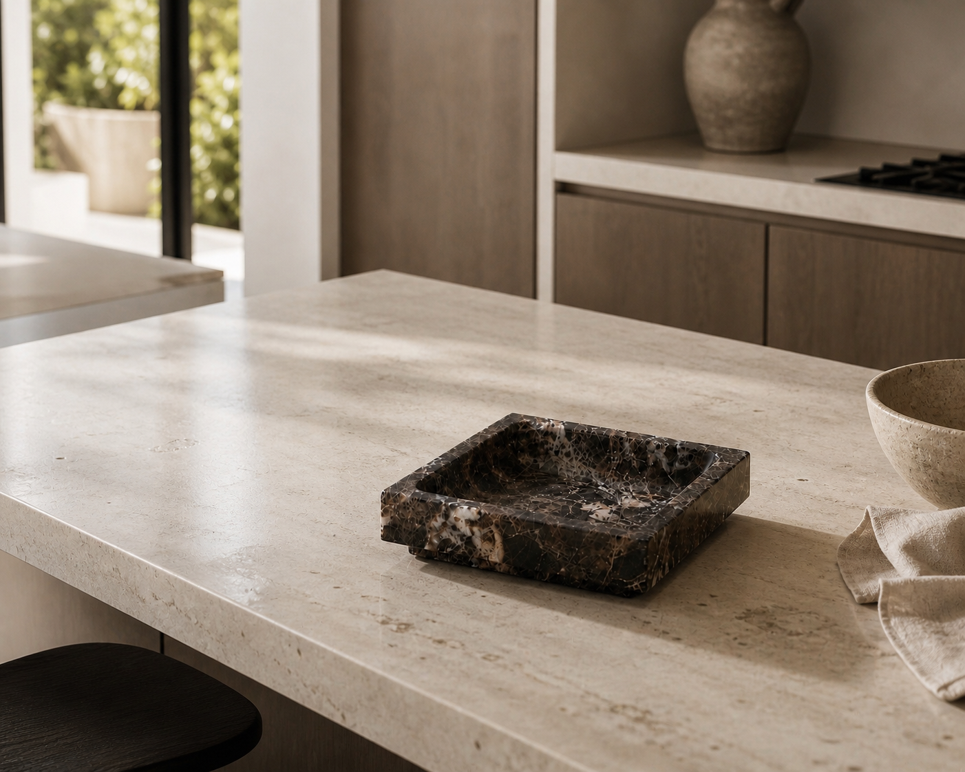Dark Emperador Square Tray