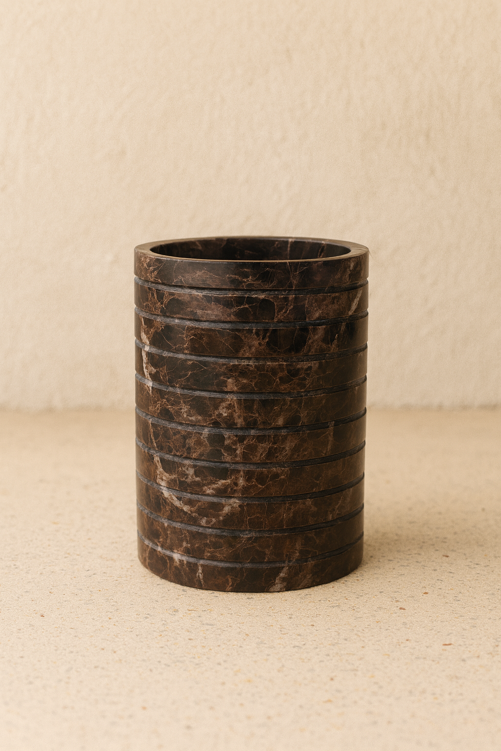 Dark Emperador Marble Vase