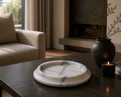 New York Marble Round Tray