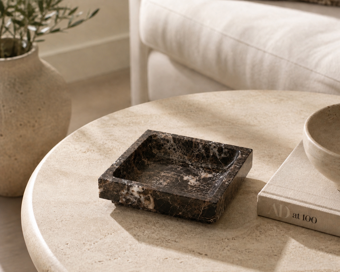 Dark Emperador Square Tray