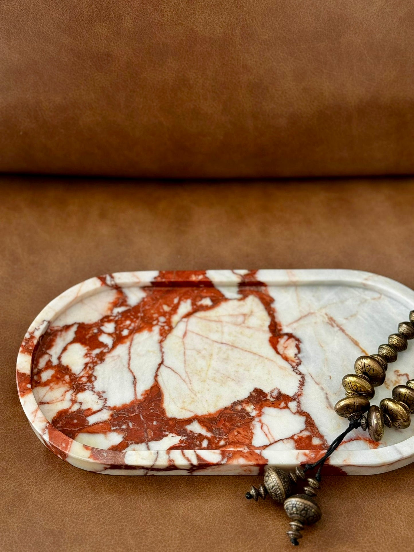 Calacatta Red Marble Tray
