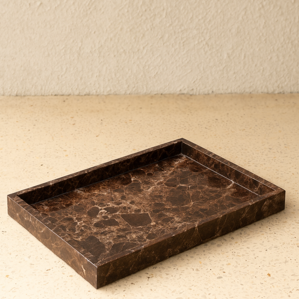 Dark Emperador Marble Tray