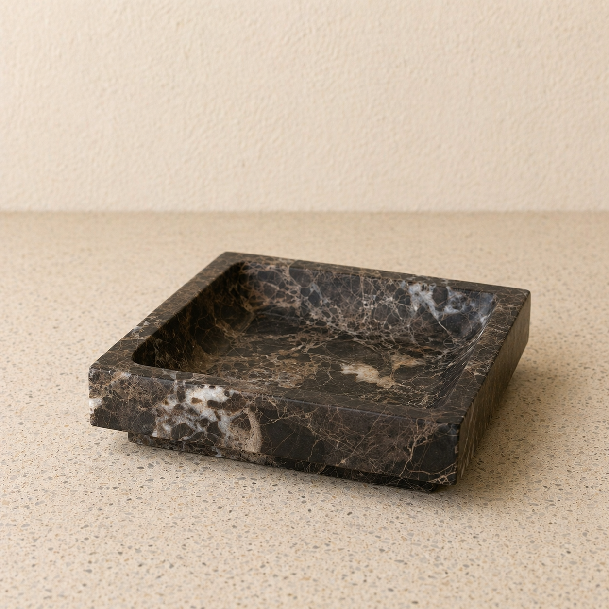 Dark Emperador Square Tray