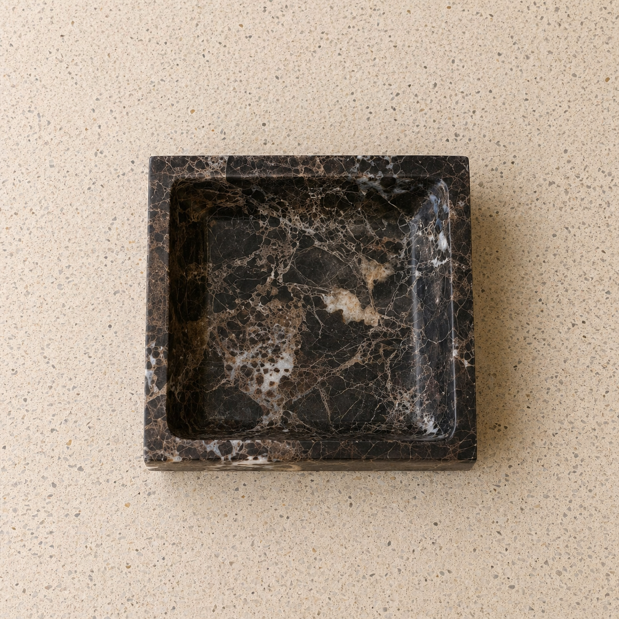 Dark Emperador Square Tray
